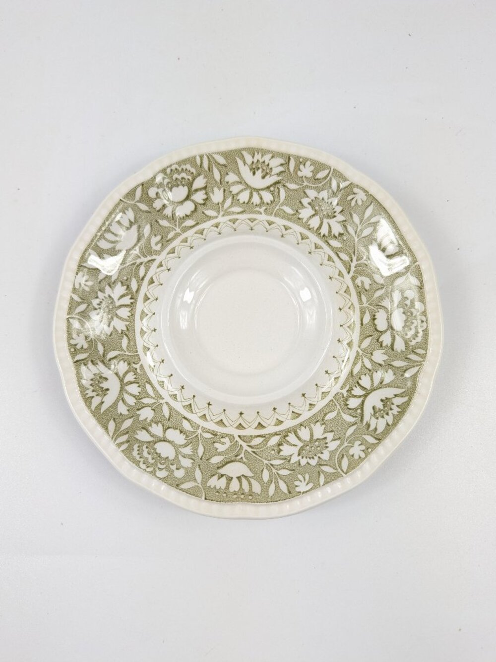 Vintage Kensington Dundee Green Floral Saucer Collectible Replacement